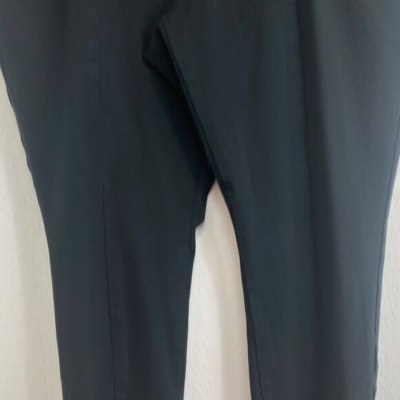Old Navy Black Pixie Pants Size 12 High Rise Taper Split Hem Cotton/Rayon 32/29 - Picture 5 of 16